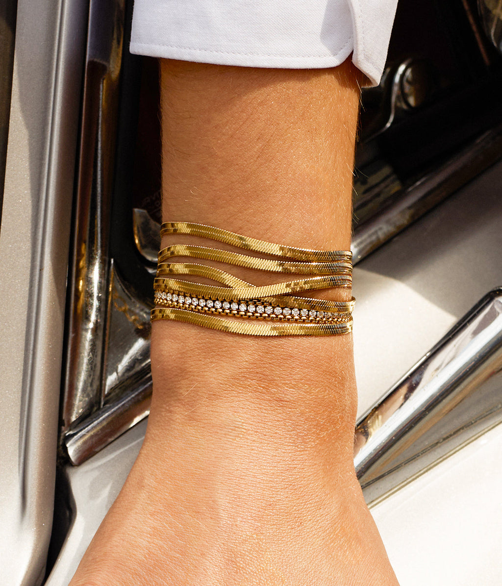 Bracelet Excellence (Acier doré)