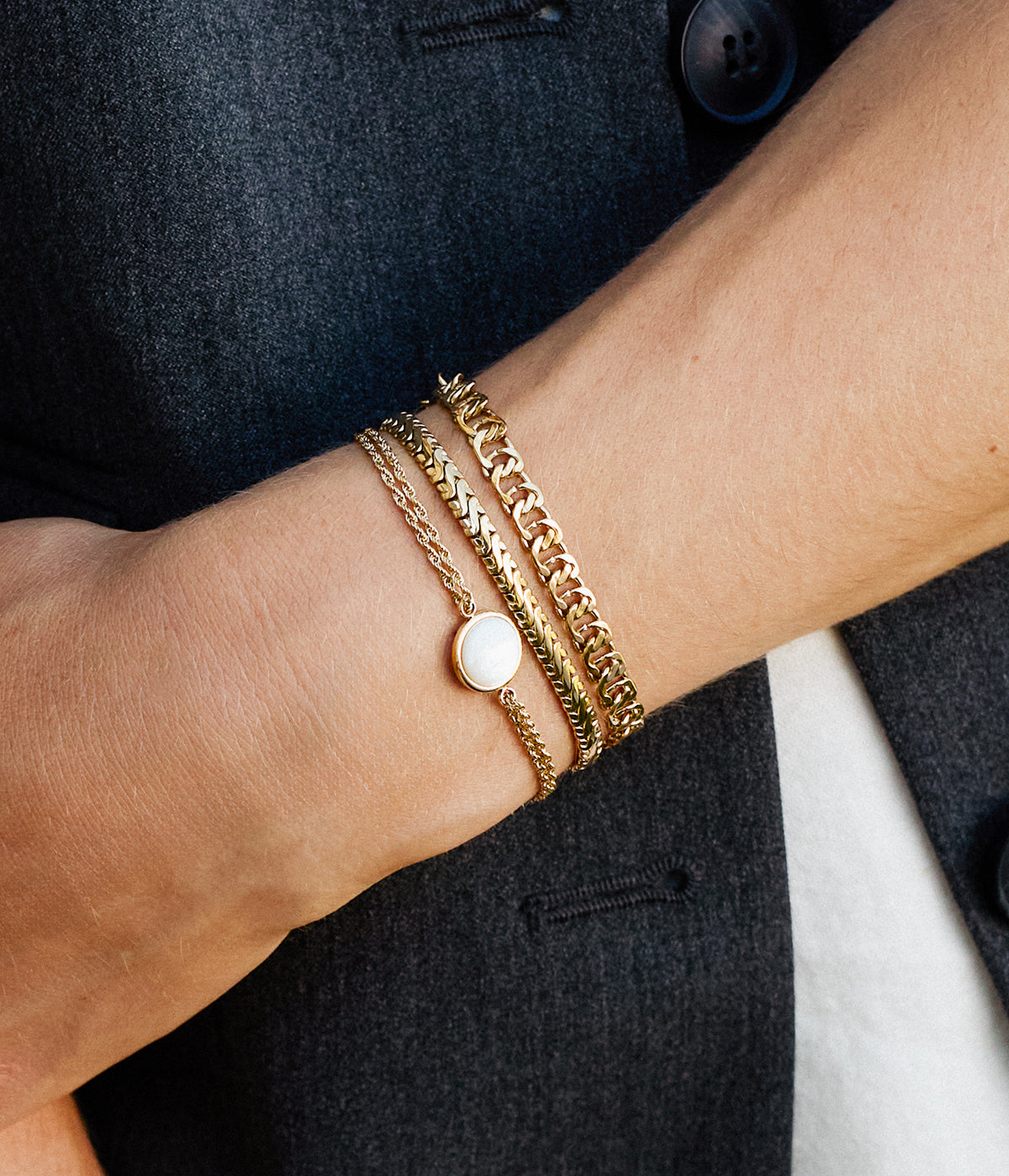 Bracelet Azurine (Acier doré)