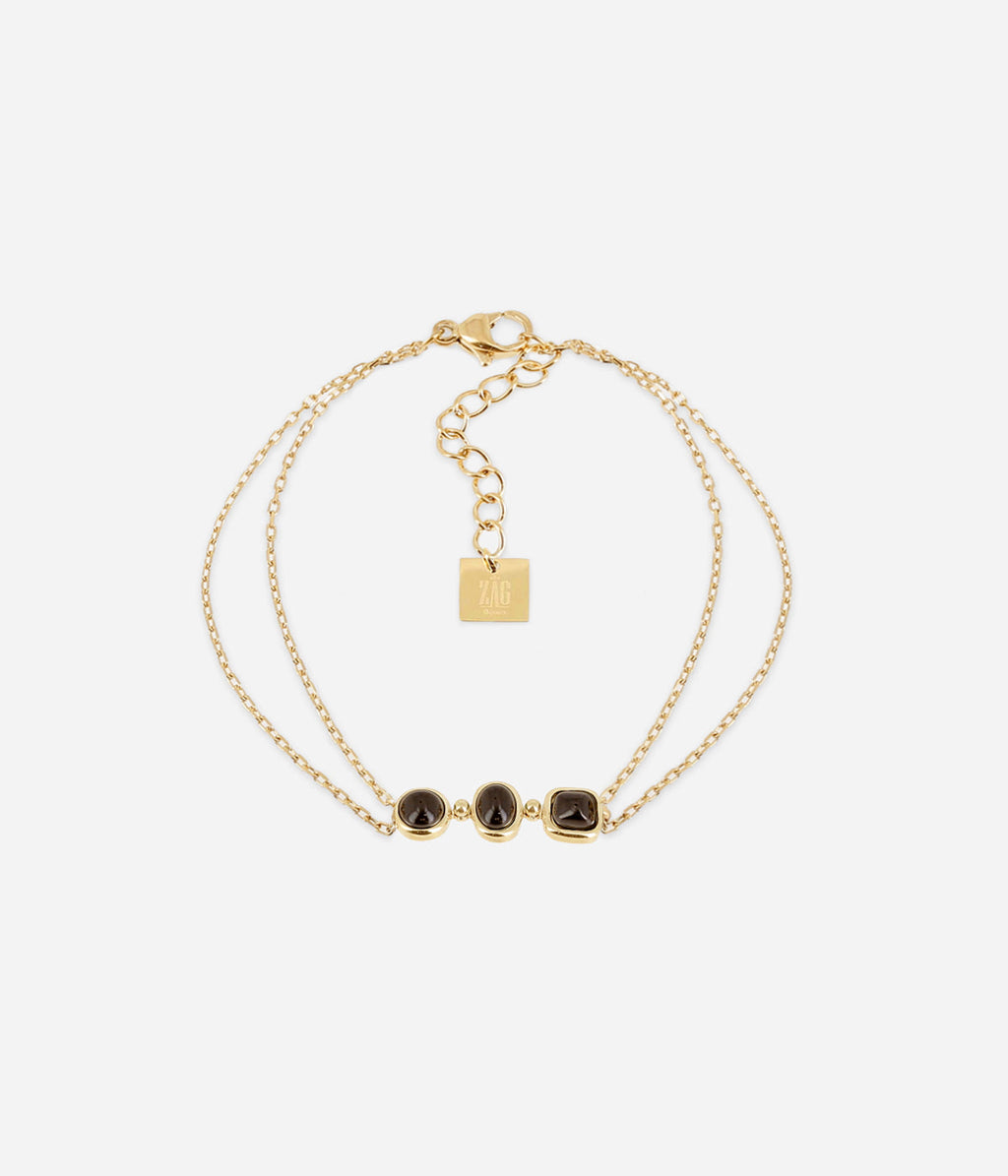 Bracelet Pivoine (Acier doré)