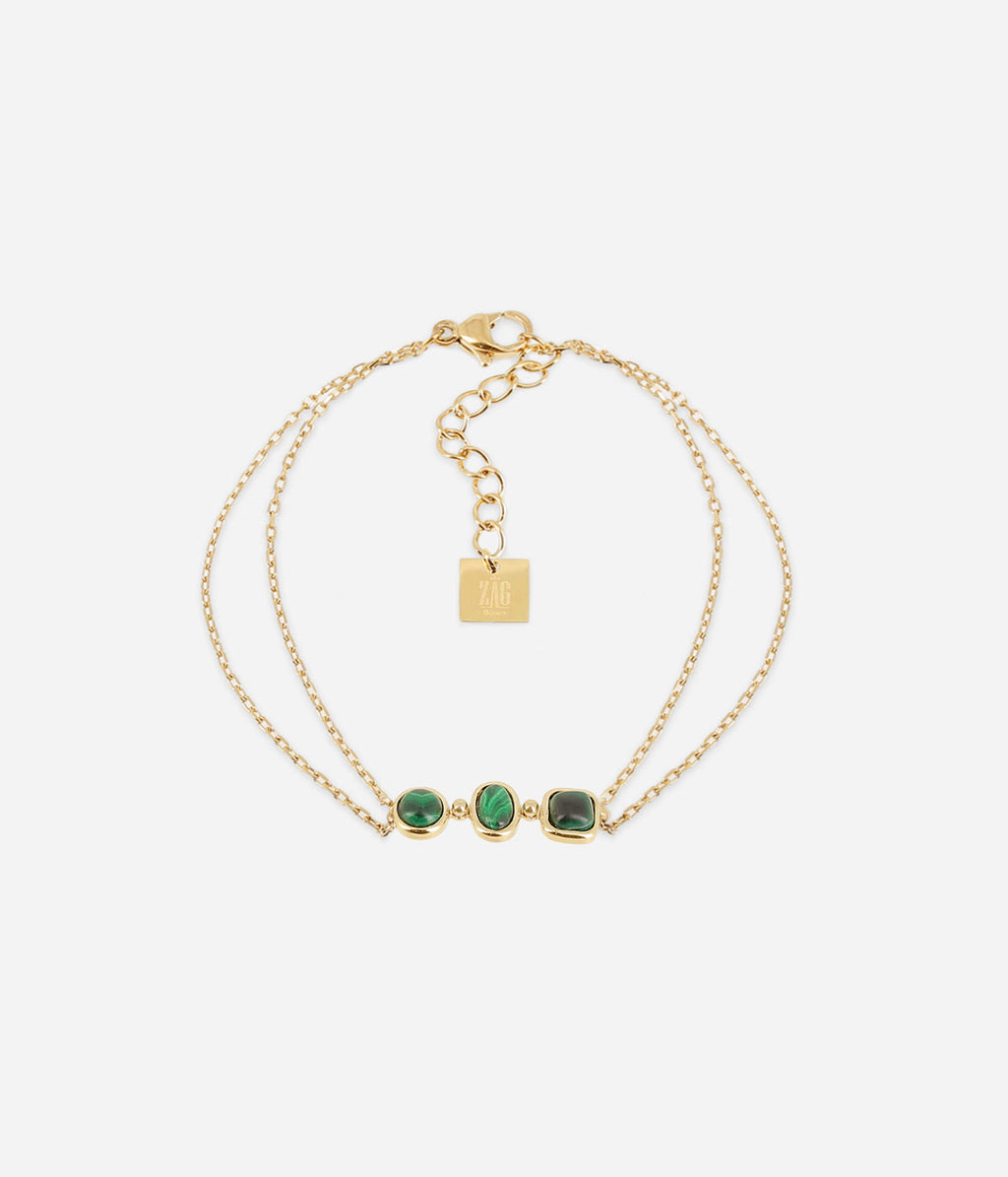 Bracelet Pivoine (Acier doré)