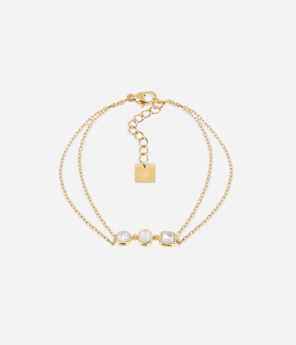Bracelet Pivoine (Acier doré)