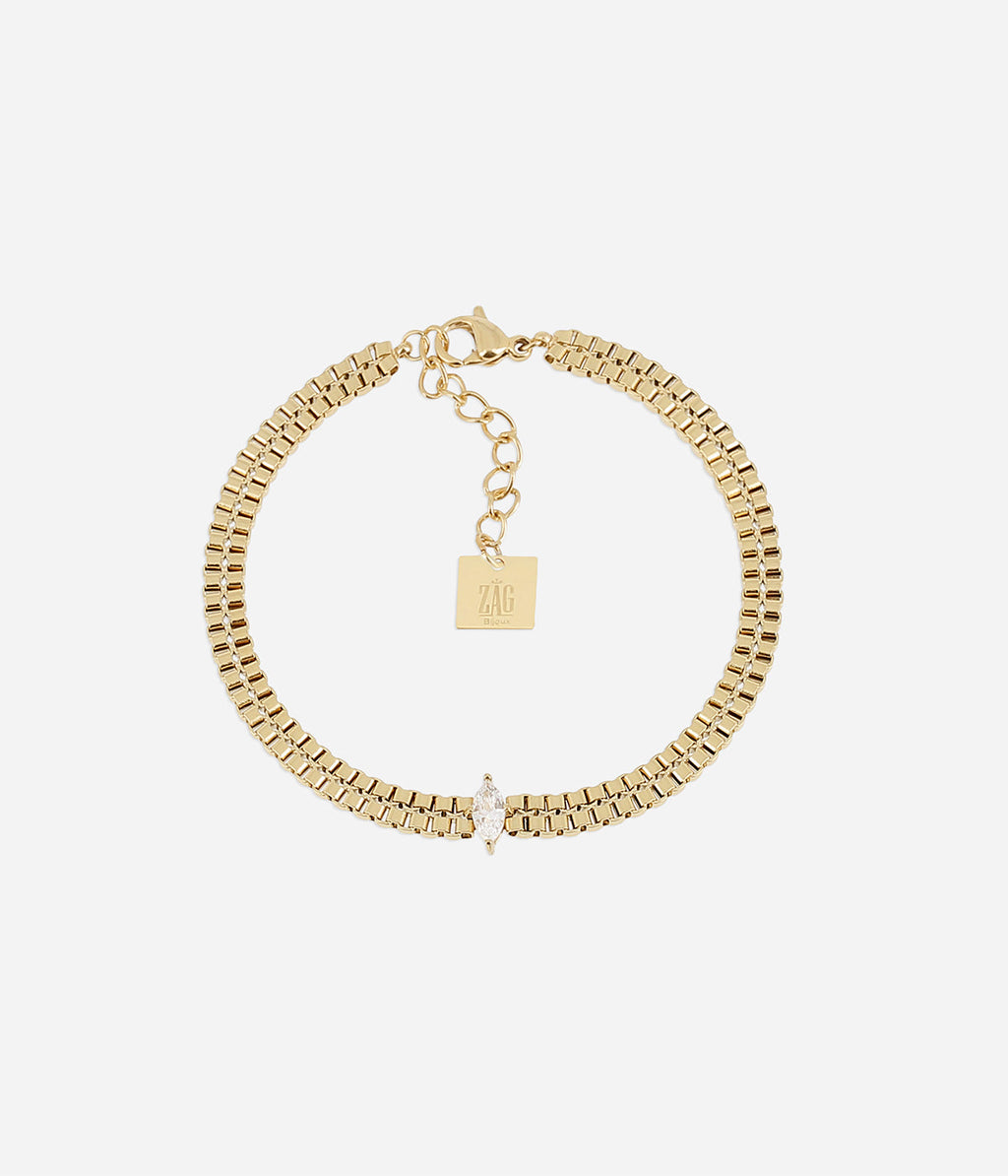 Bracelet Cyllène (Acier doré)