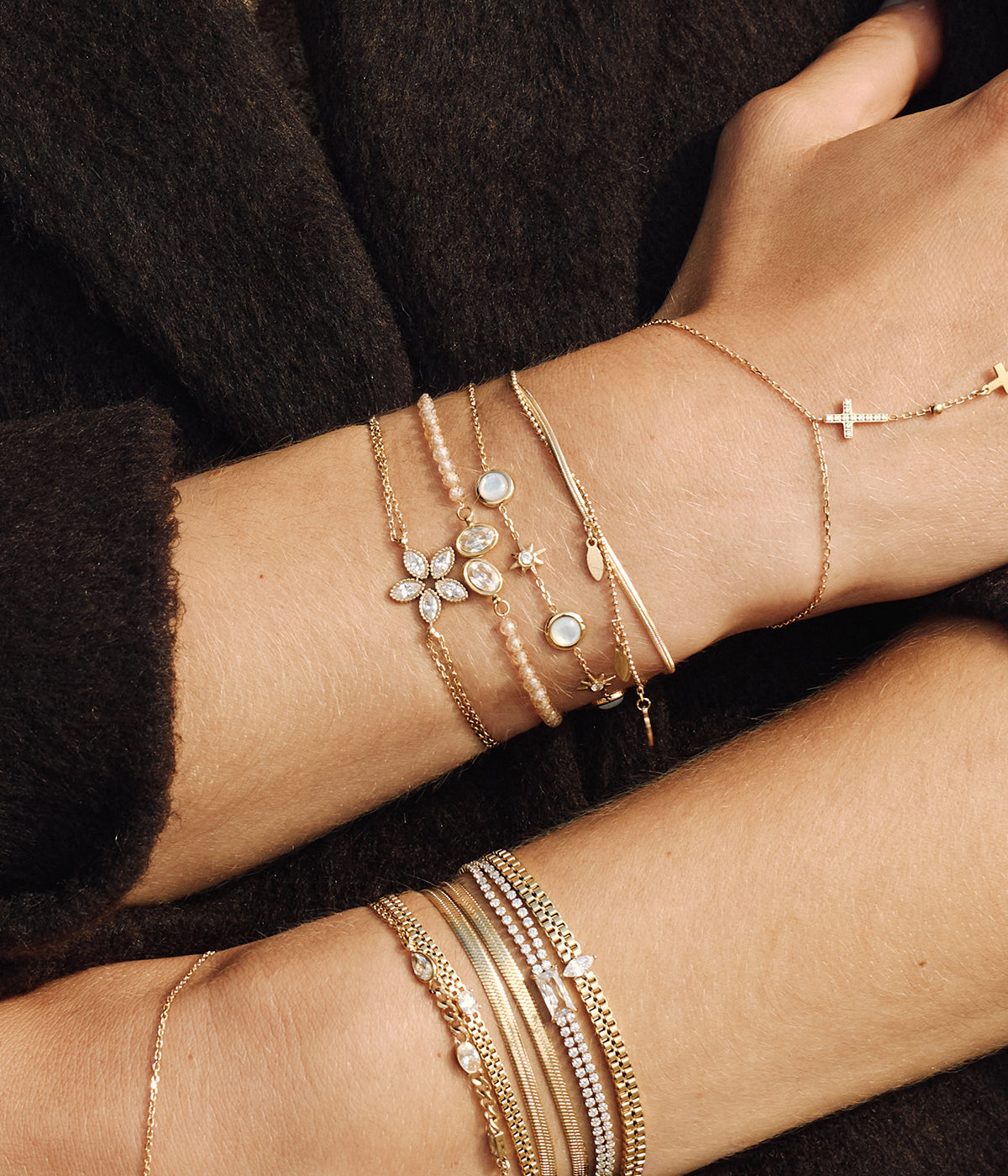 Bracelet Naïade (Acier doré)
