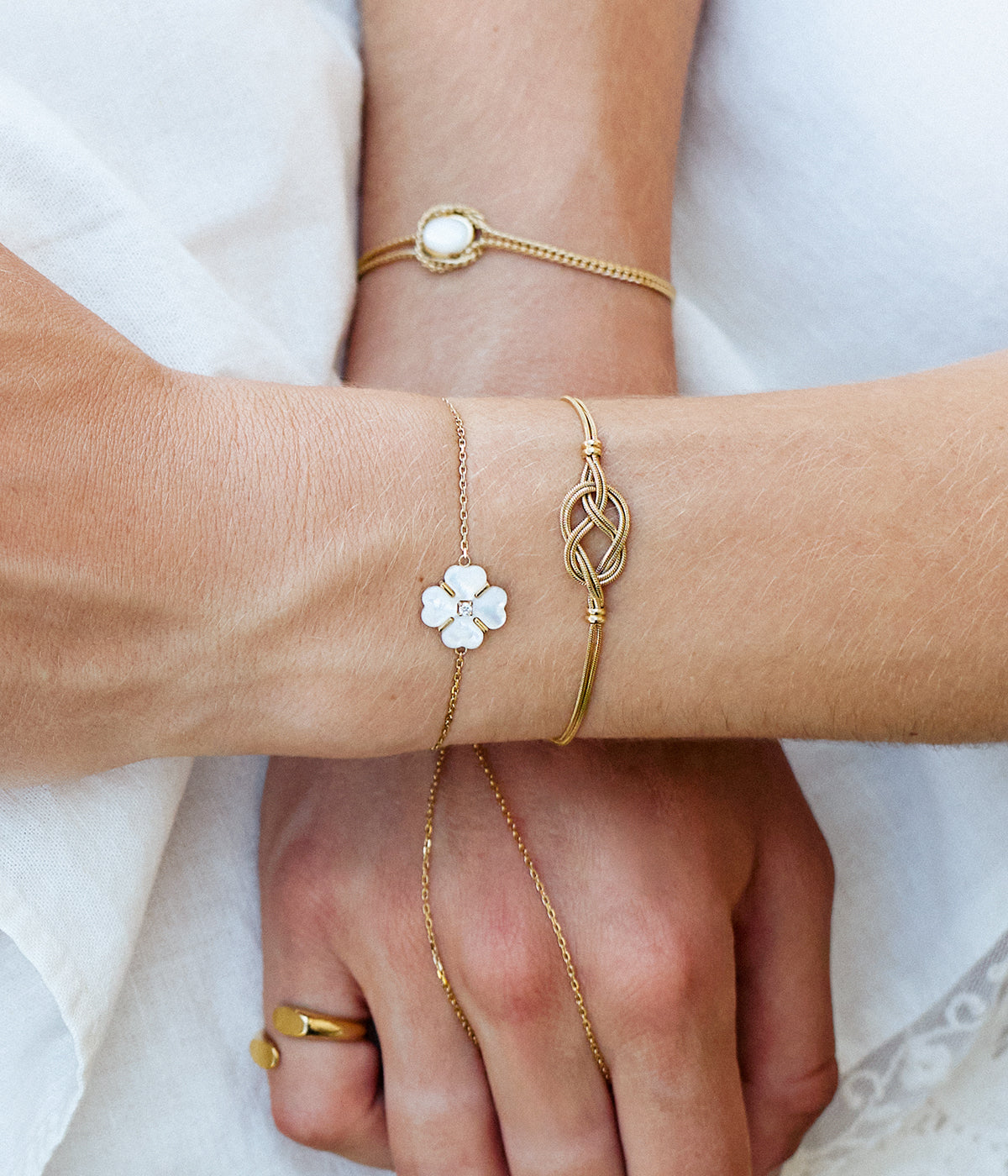Bracelet Sélènea (Acier doré)