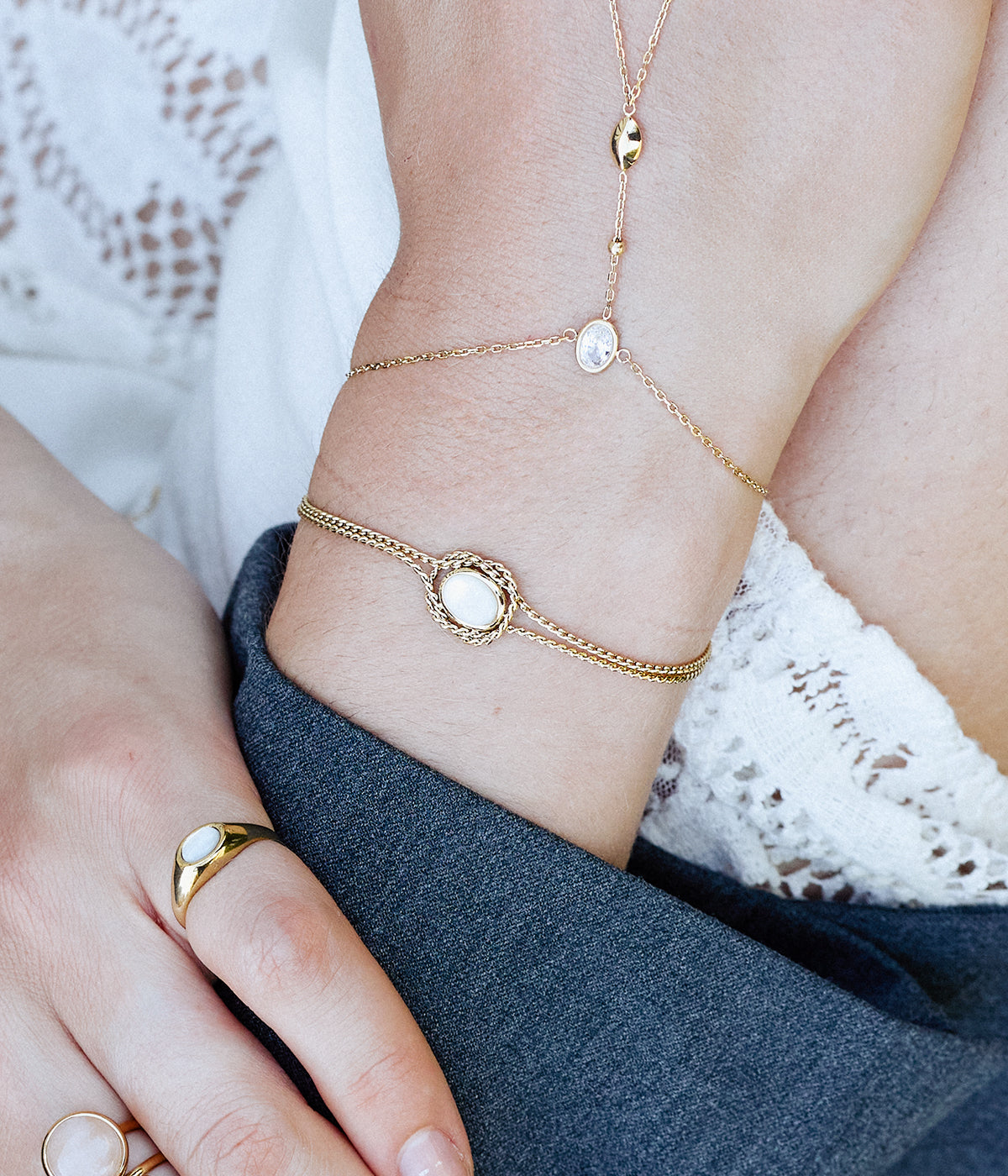 Bracelet Azuréo (Acier doré)