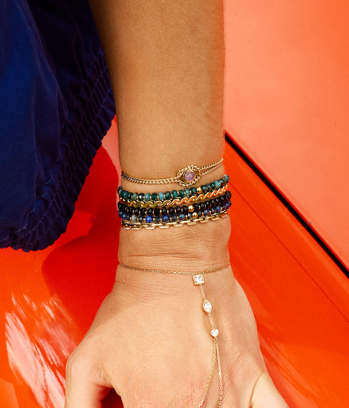 Bracelet Azuréa (Acier doré)