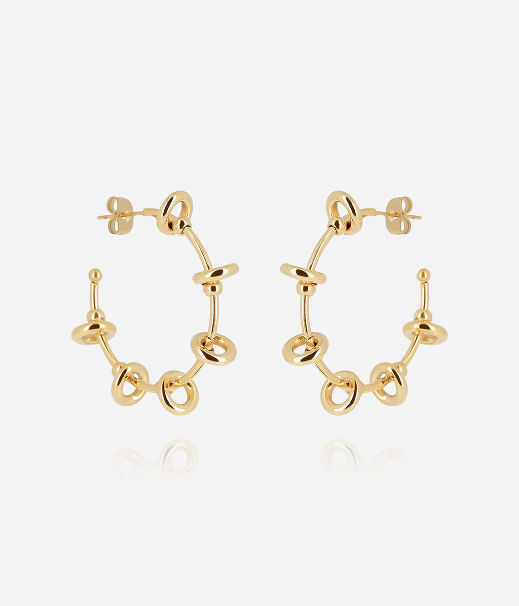 Boucles d'oreilles Mercury (Acier doré)