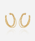 Boucles d'oreilles Ribolla (Acier doré)