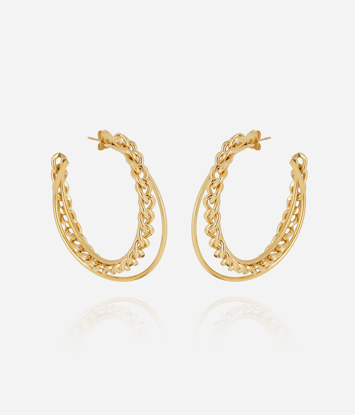 Boucles d'oreilles Ribolla (Acier doré)