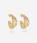 Boucles d'oreilles Nicoletta (Acier doré)