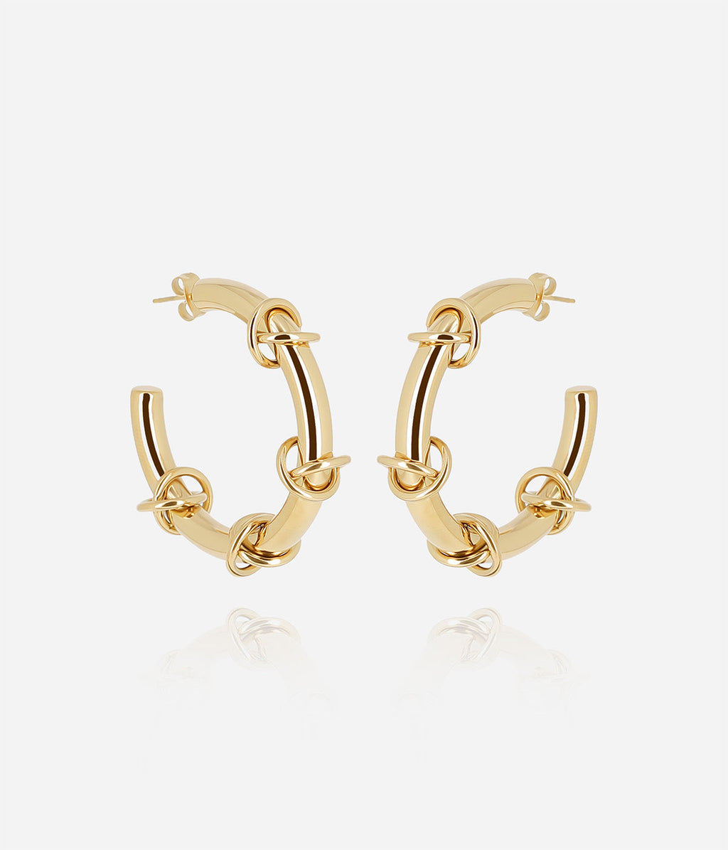 Boucles d'oreilles Balogna (Acier doré)