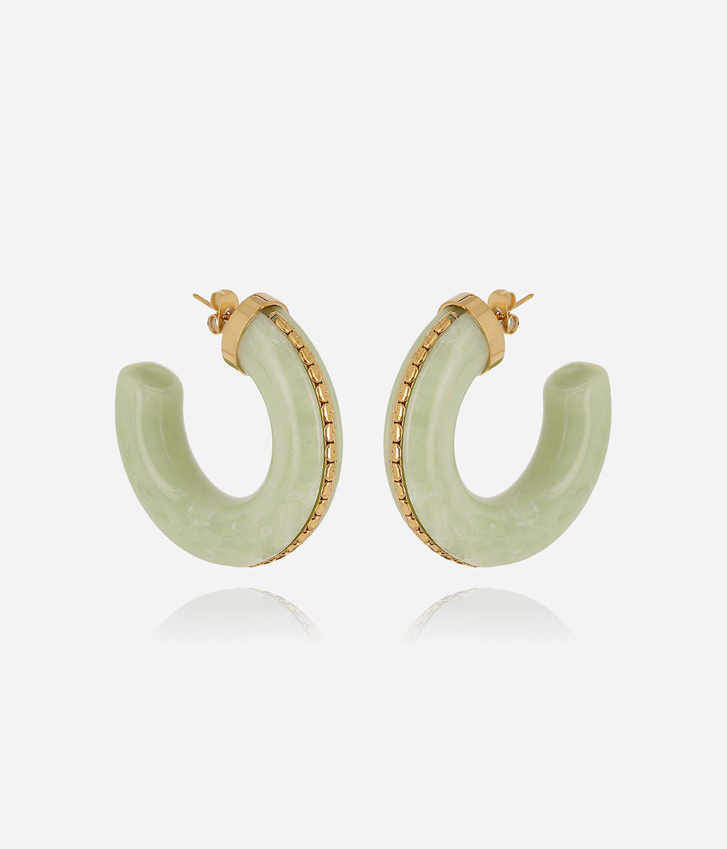 Boucles d'oreilles Monge (Acier doré)