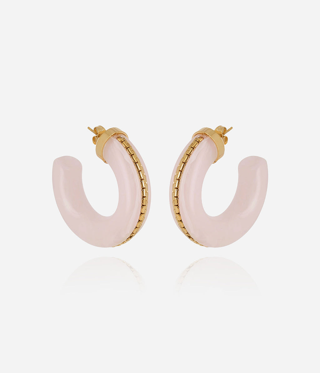 Boucles d'oreilles Monge (Acier doré)