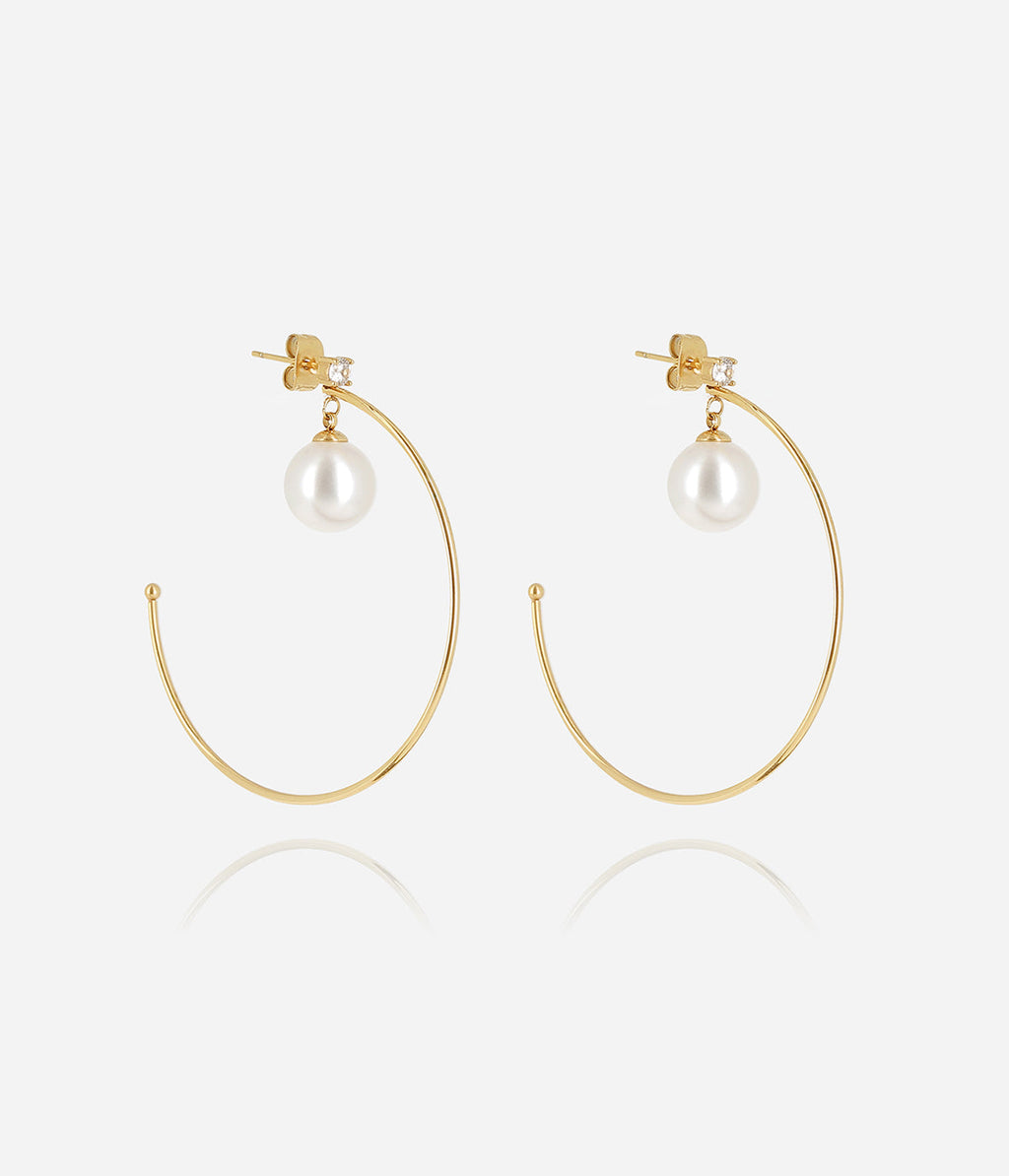 Boucles d'oreilles Valoria (Acier doré)