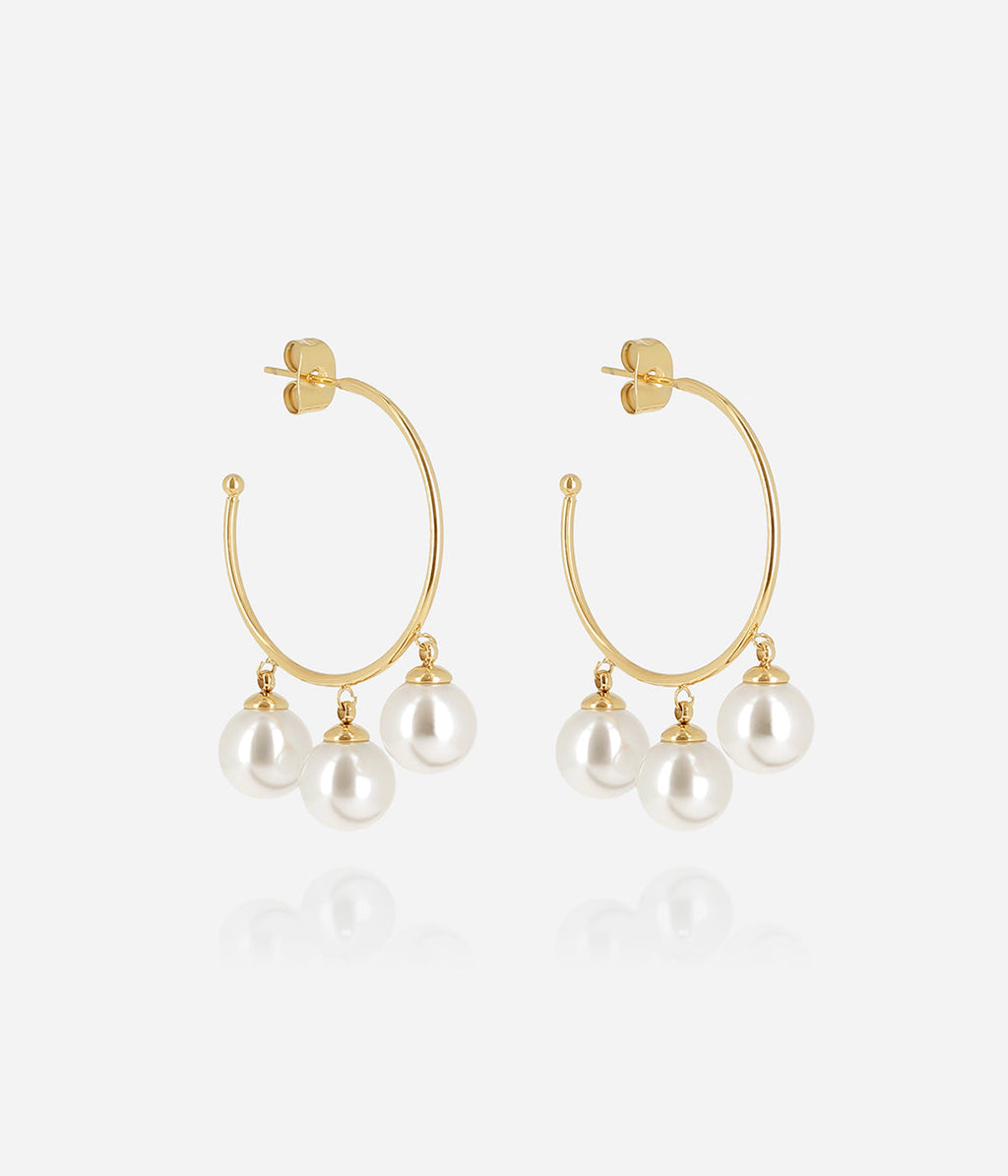 Boucles d'oreilles Avoria (Acier doré)