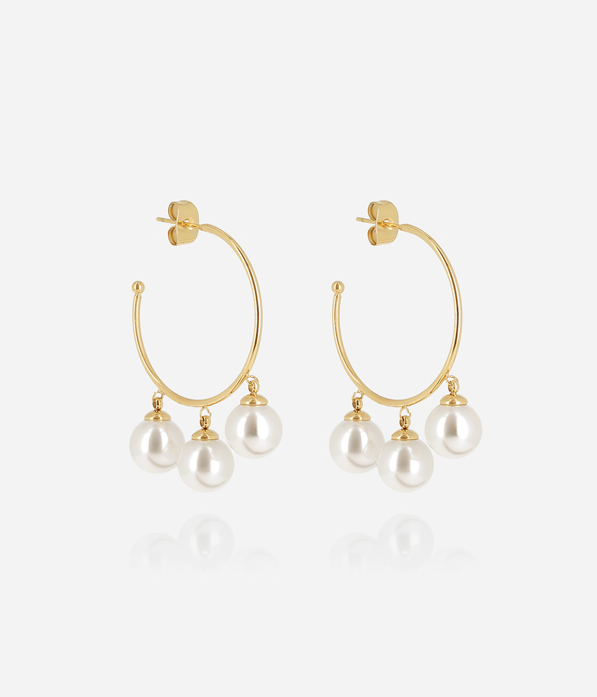 Boucles d'oreilles Avoria (Acier doré)