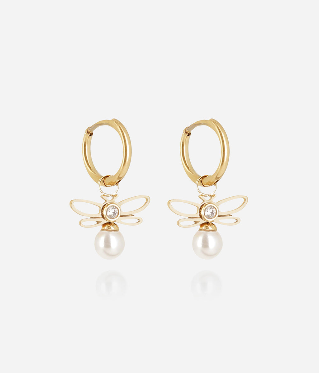 Boucles d'oreilles Brumelle (Acier doré)