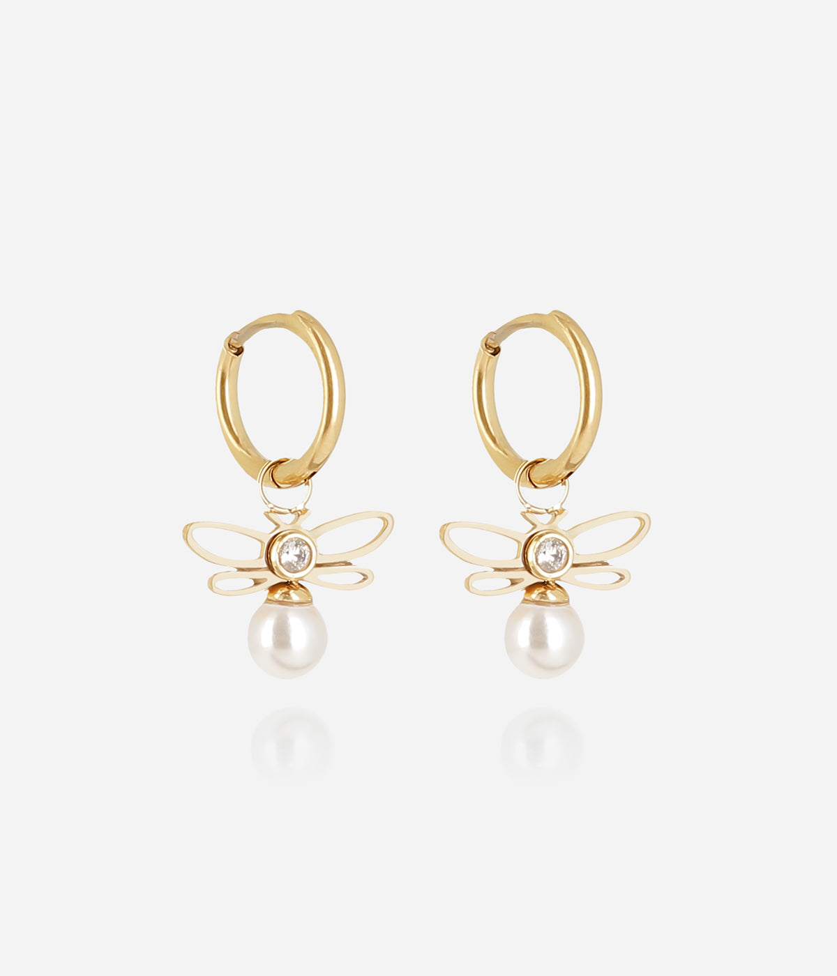 Boucles d'oreilles Brumelle (Acier doré)