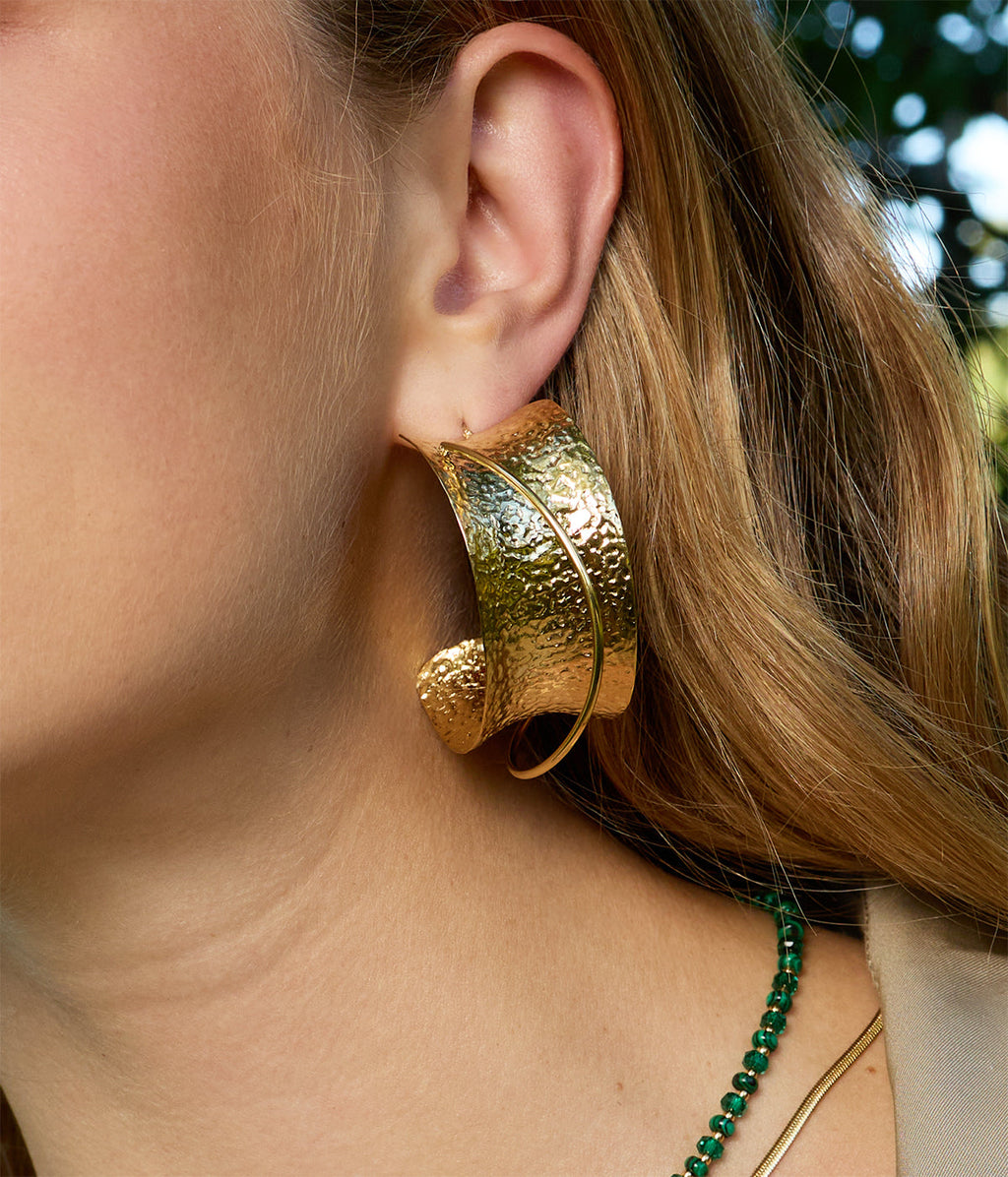 Boucles d'oreilles Burano (Acier doré)