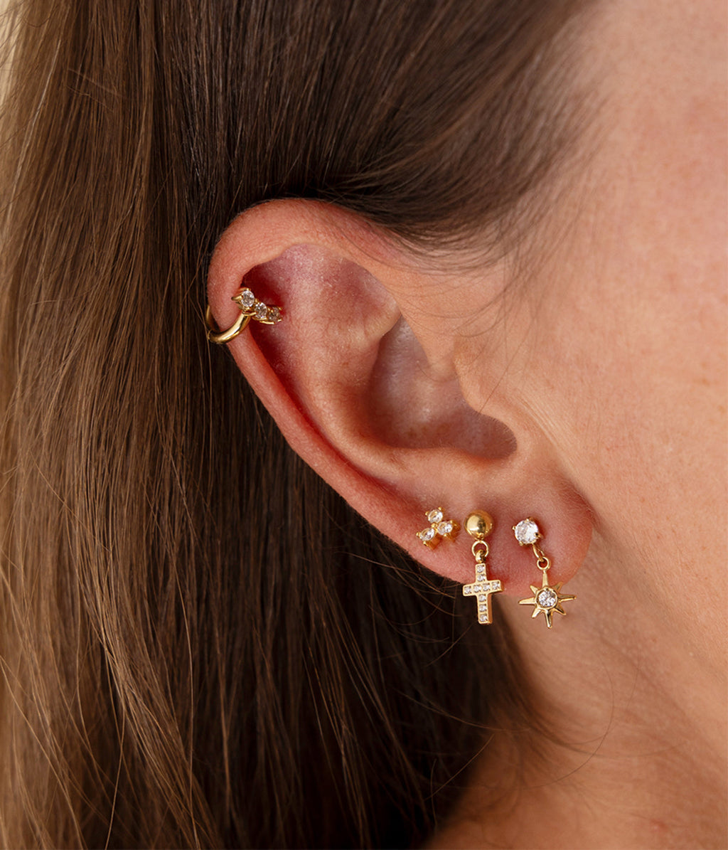 Boucles d'oreilles Sorrente (Acier doré)