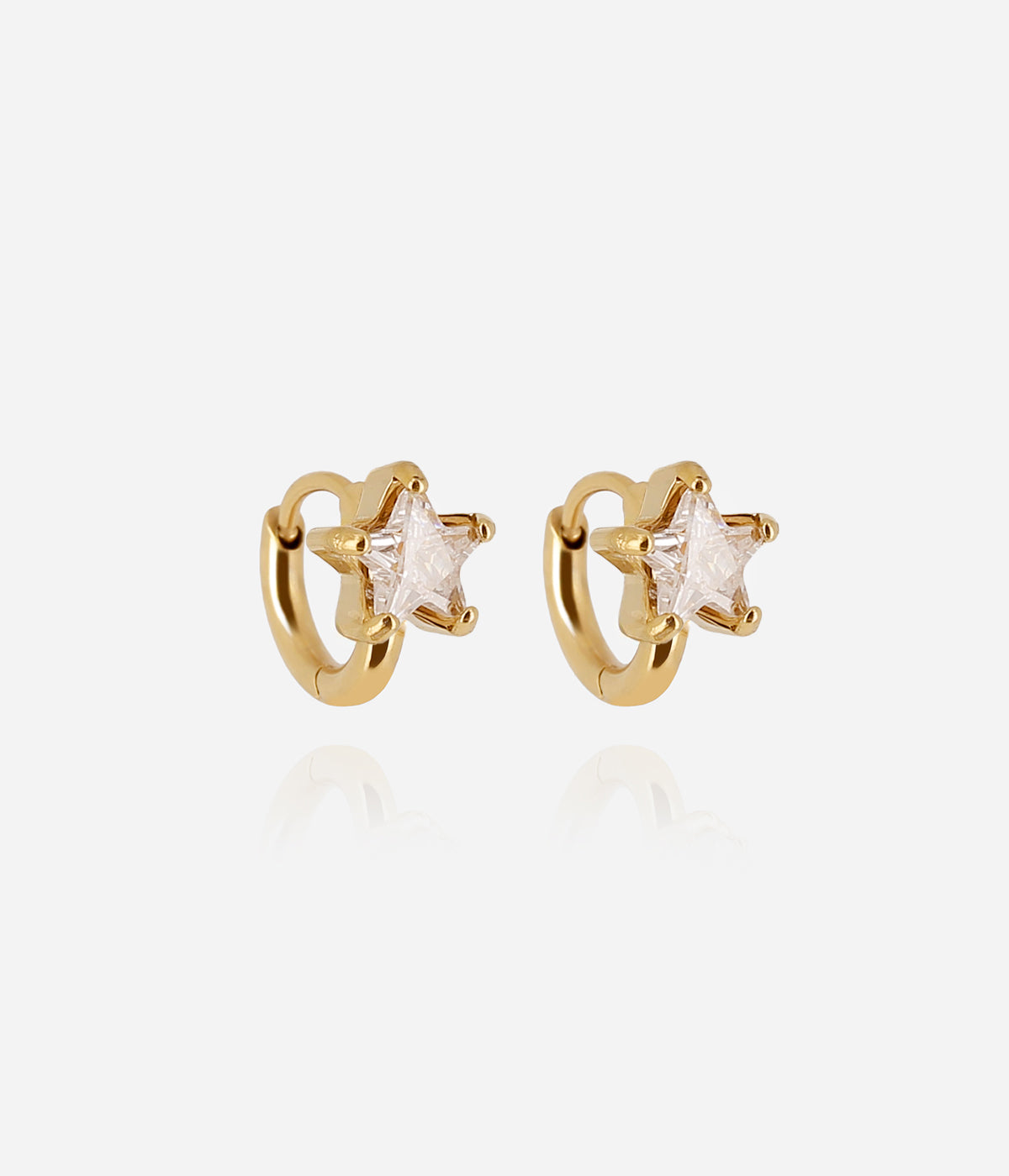 Boucles d'oreilles Amandine (Acier doré)
