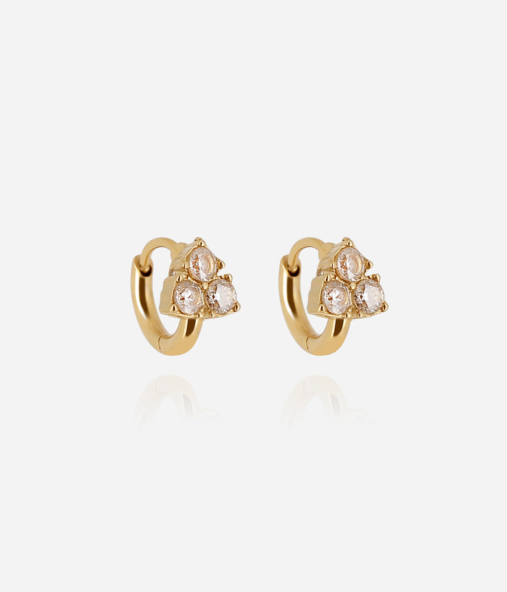 Boucles d'oreilles Ciana (Acier doré)