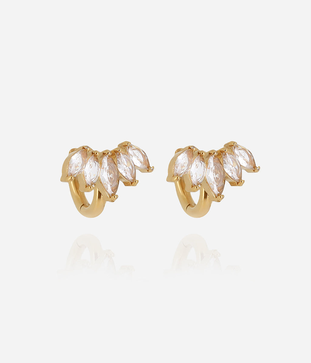 Boucles d'oreilles Elva (Acier doré)