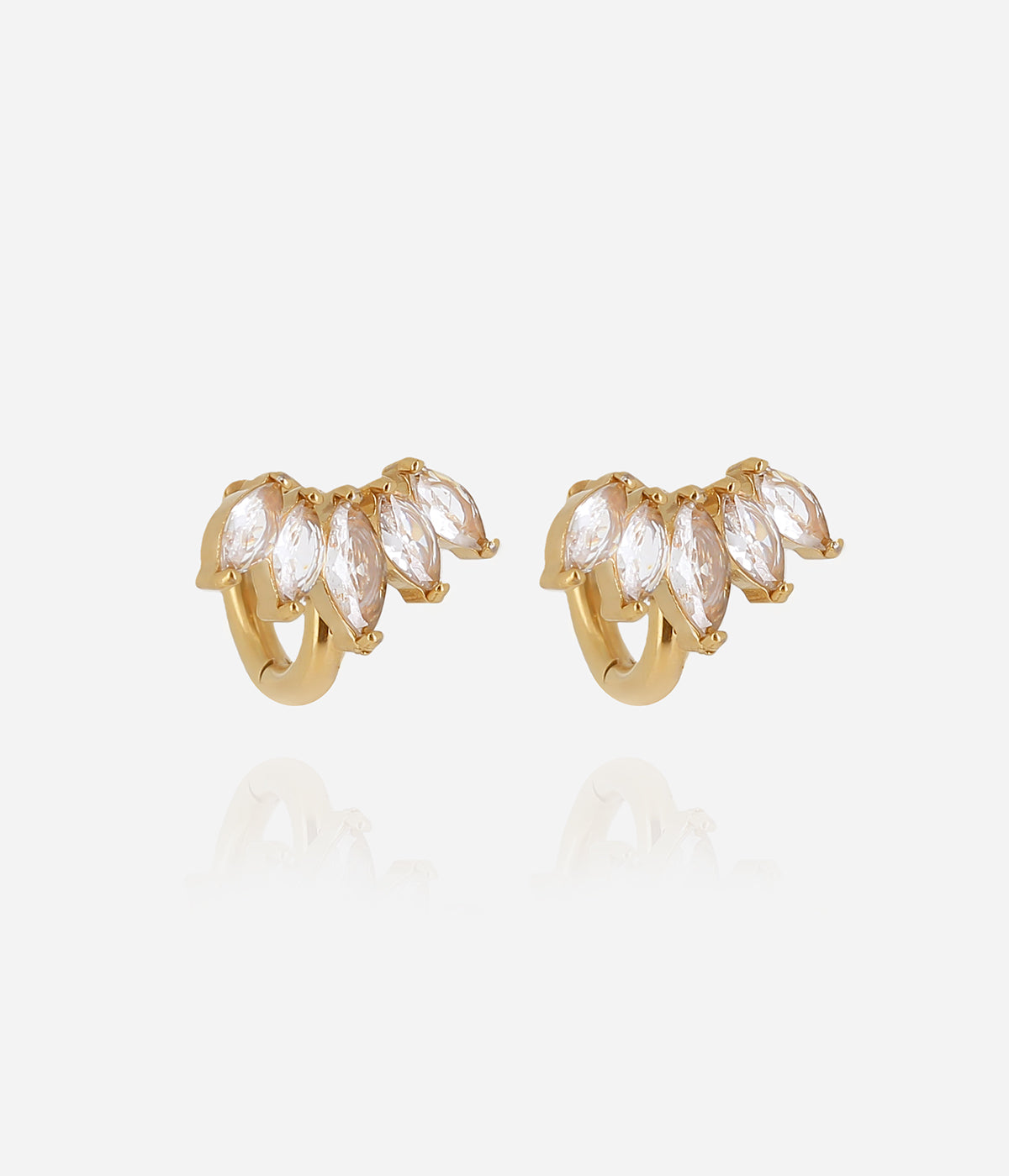 Boucles d'oreilles Elva (Acier doré)