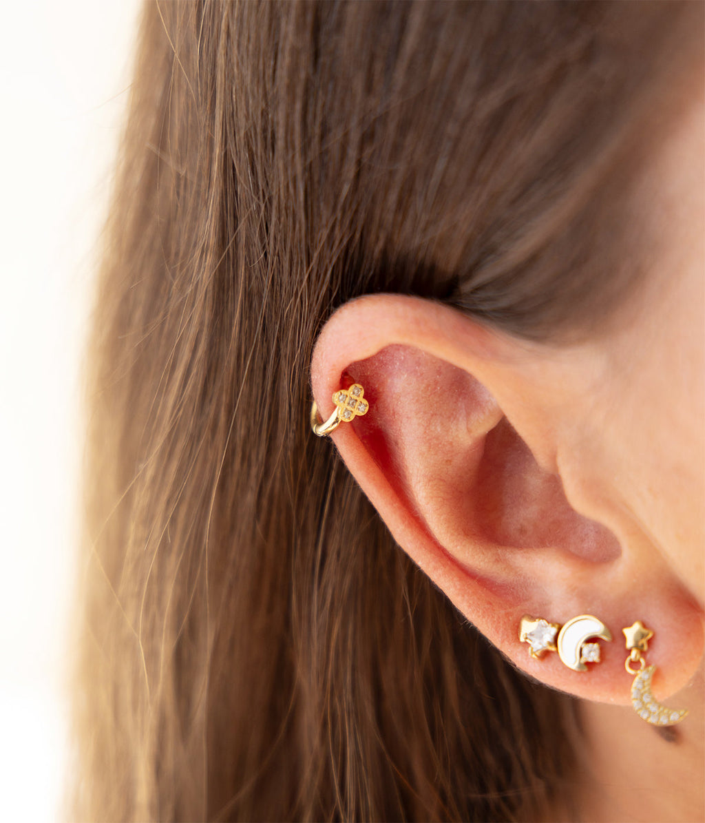 Boucles d'oreilles Liva (Acier doré)