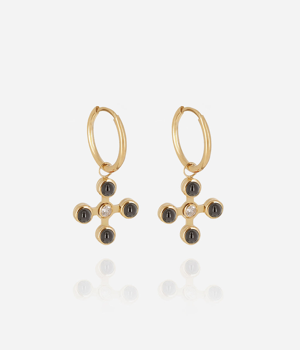 Boucles d'oreilles Élova (Acier doré)