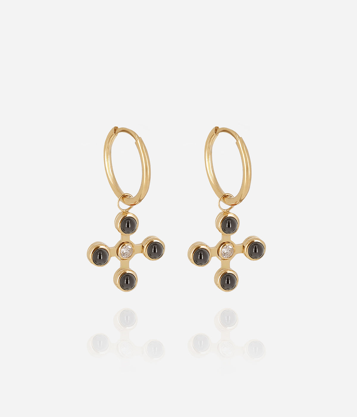 Boucles d'oreilles Élova (Acier doré)