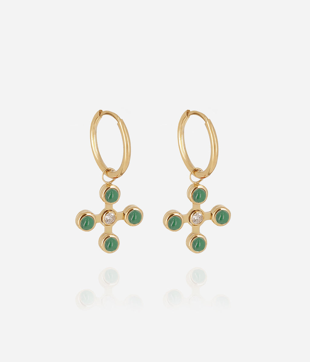Boucles d'oreilles Élova (Acier doré)