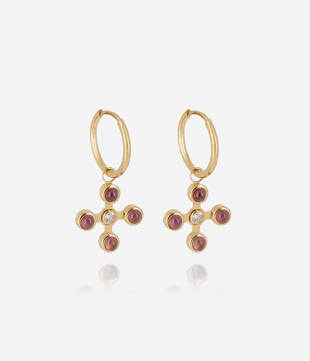 Boucles d'oreilles Élova (Acier doré)