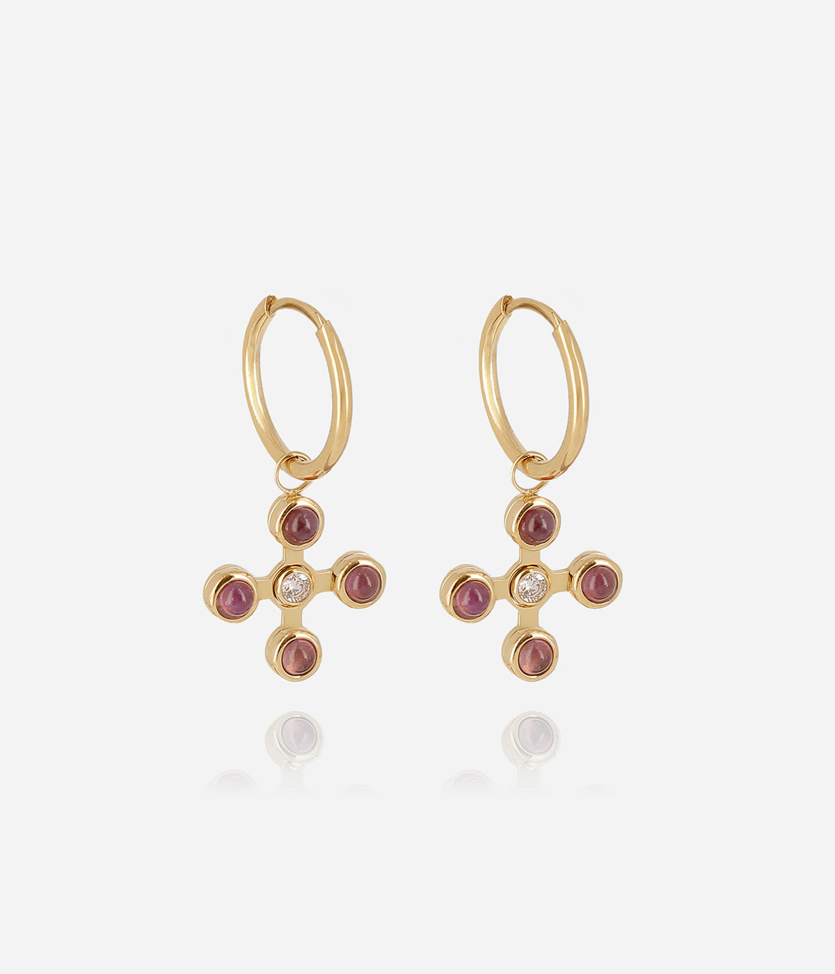 Boucles d'oreilles Élova (Acier doré)