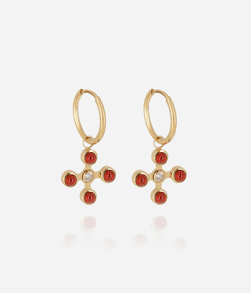 Boucles d'oreilles Élova (Acier doré)