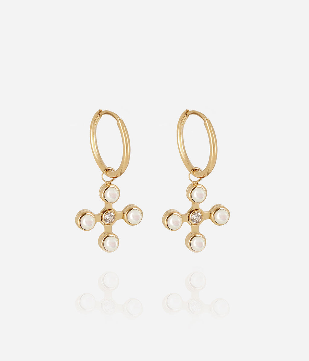 Boucles d'oreilles Élova (Acier doré)