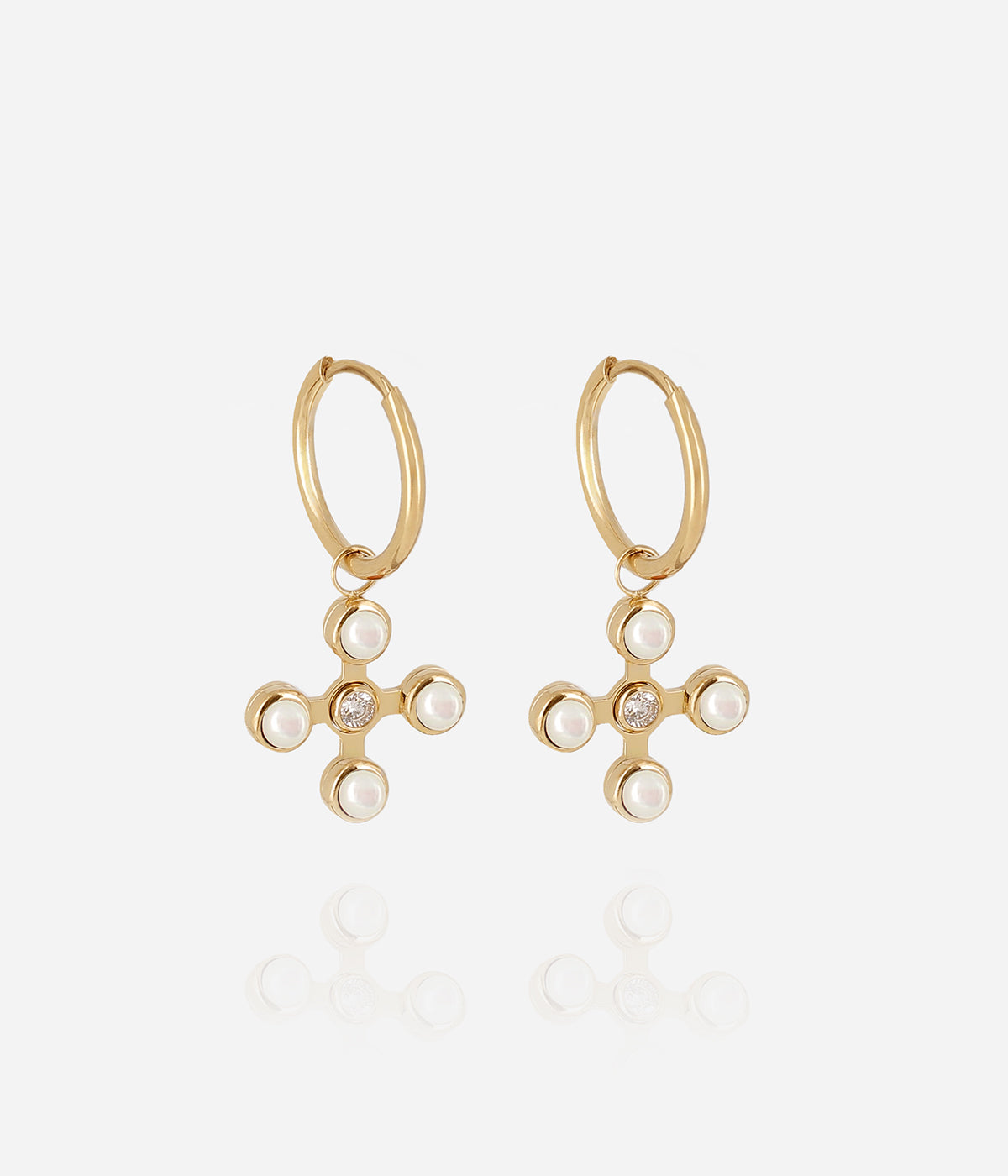 Boucles d'oreilles Élova (Acier doré)