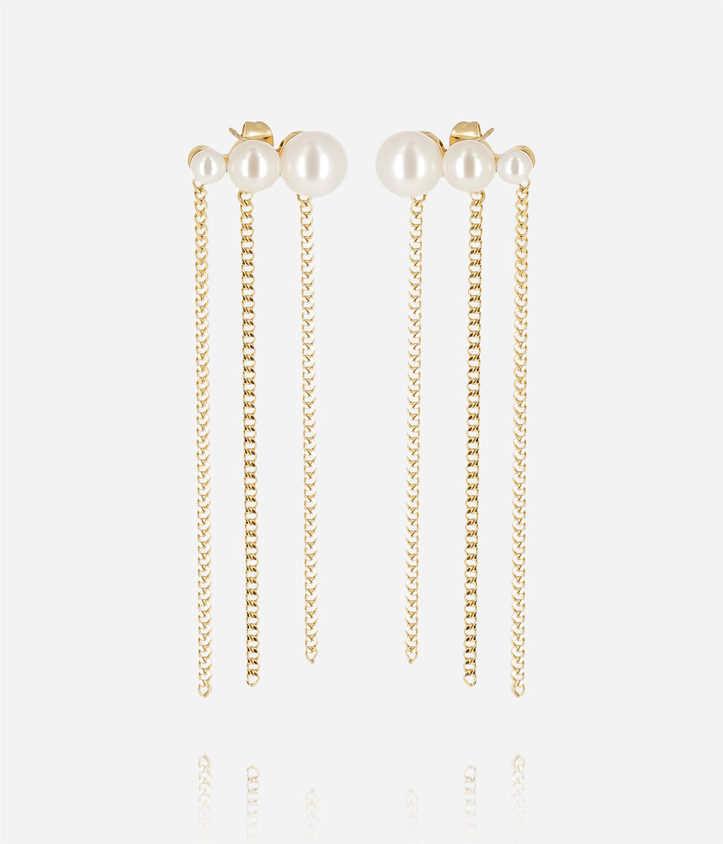 Boucles d'oreilles Tellus (Acier doré)