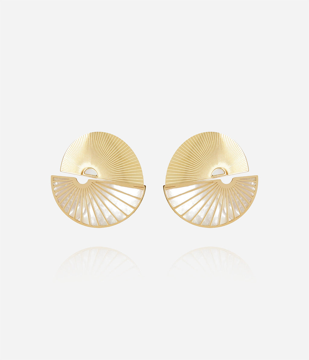 Boucles d'oreilles Mirage (Acier doré)