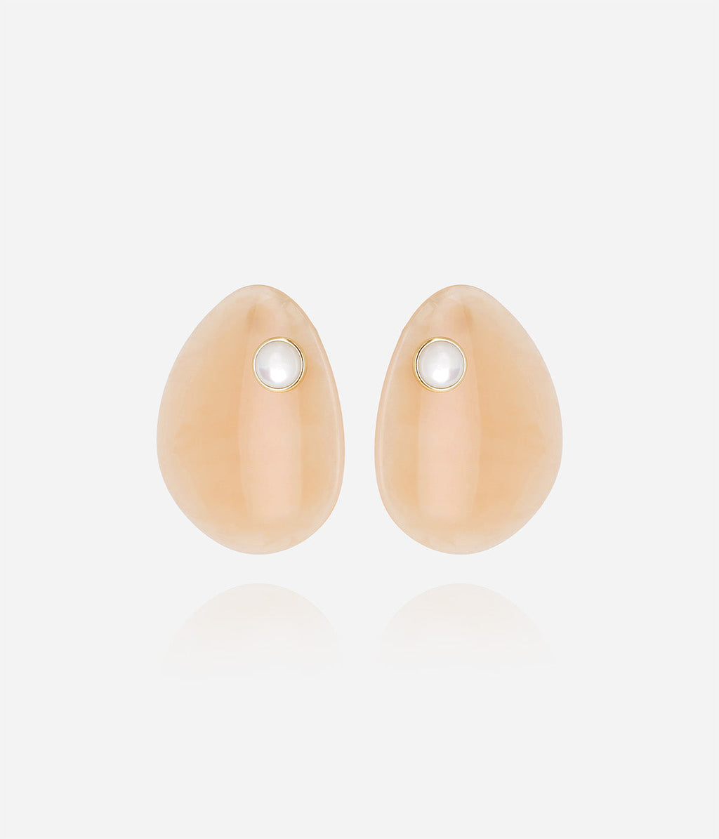 Boucles d'oreilles Monstera (Acier doré)