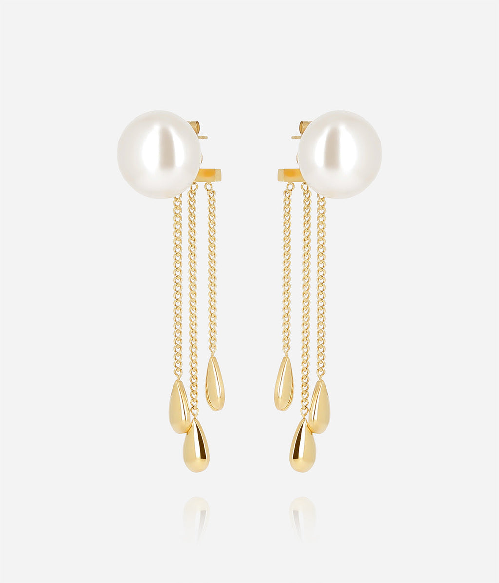 Boucles d'oreilles Lagon (Acier doré)