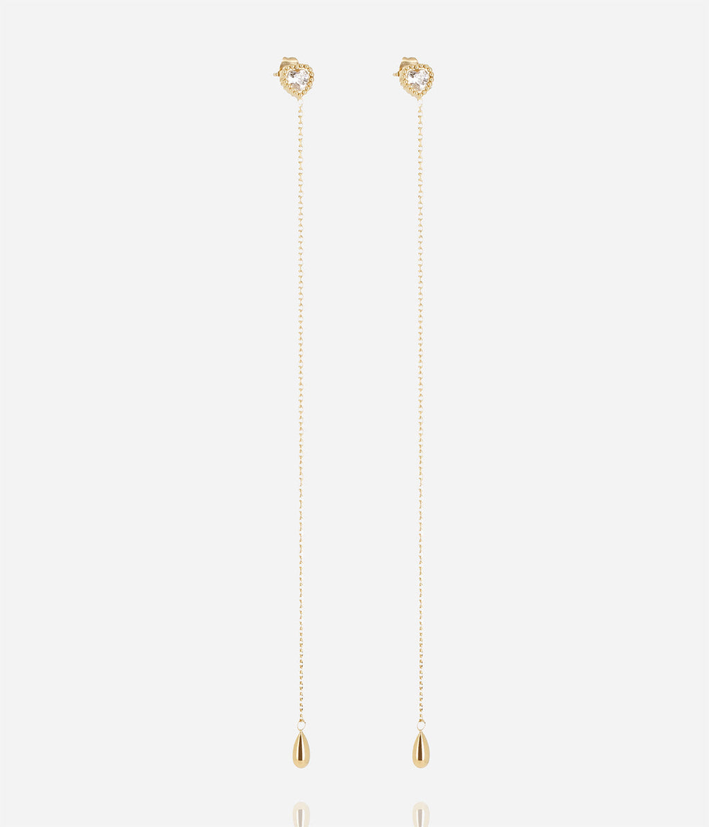 Boucles d'oreilles Halley (Acier doré)