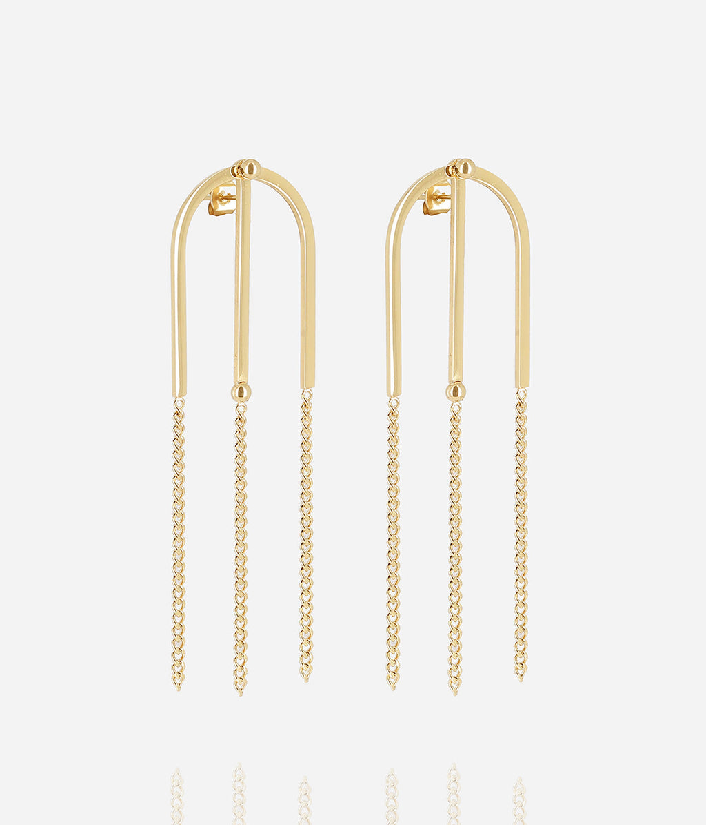 Boucles d'oreilles Amapolas (Acier doré)