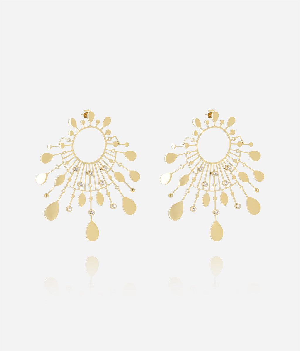 Boucles d'oreilles Nikka (Acier doré)