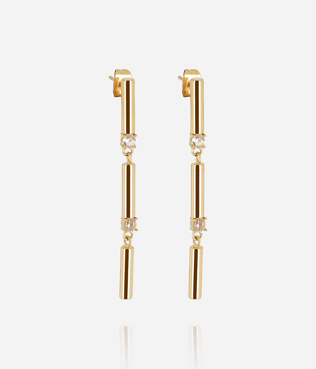 Boucles d'oreilles Arbori (Acier doré)