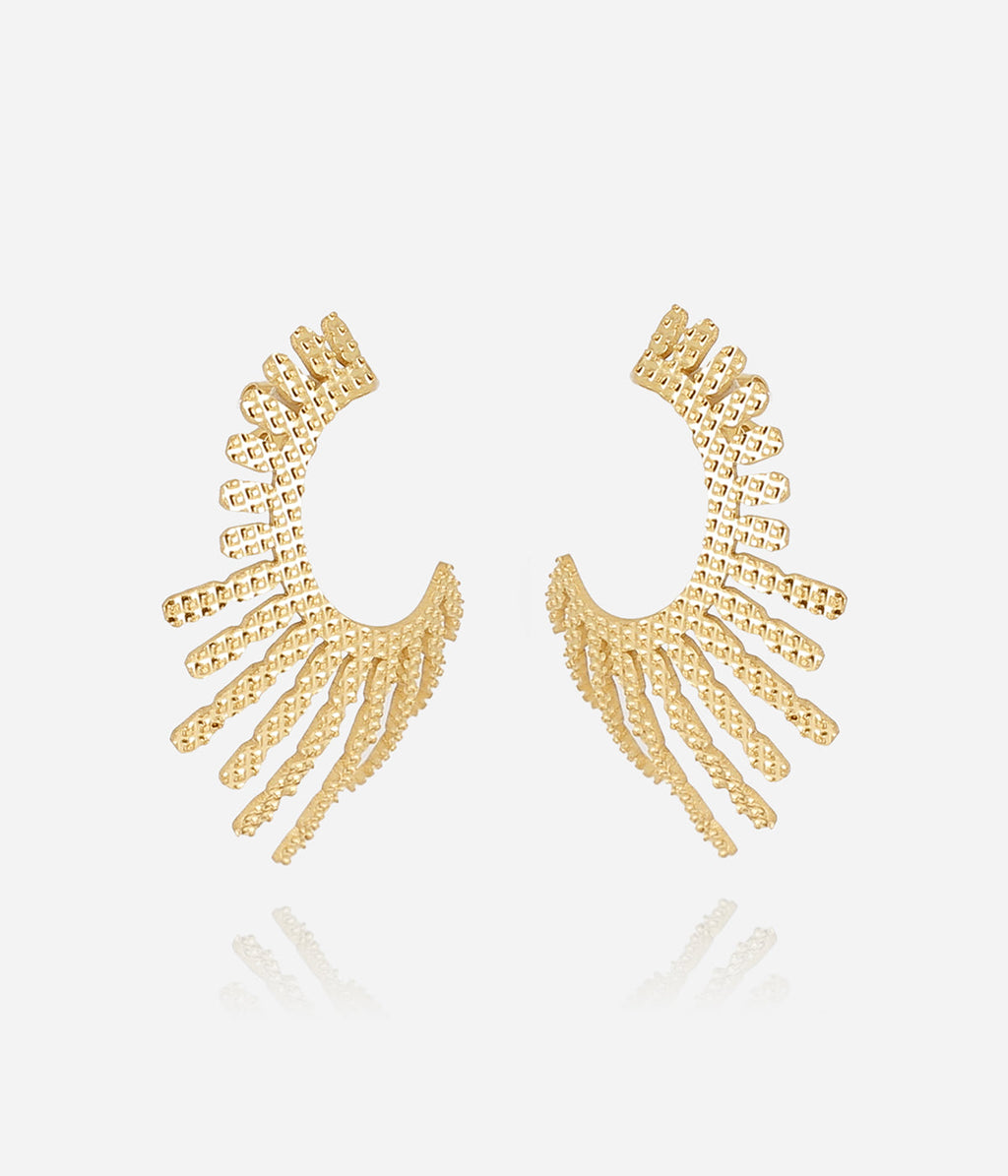 Boucles d'oreilles Banaue (Acier doré)