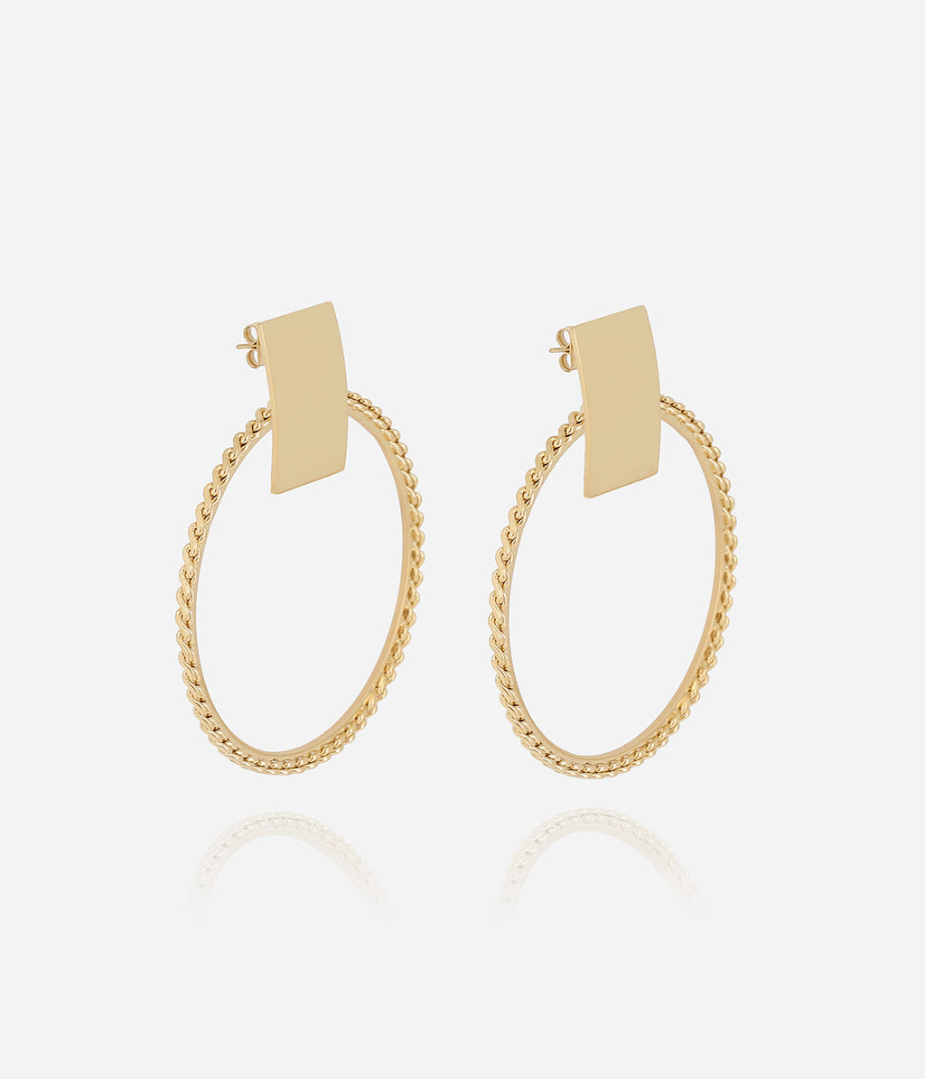 Boucles d'oreilles Nolina (Acier doré)