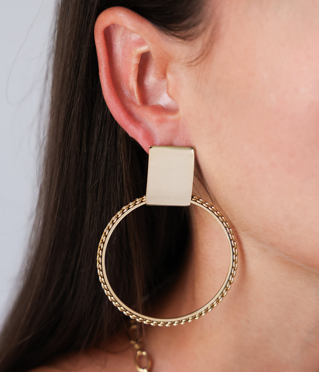 Boucles d'oreilles Nolina (Acier doré)
