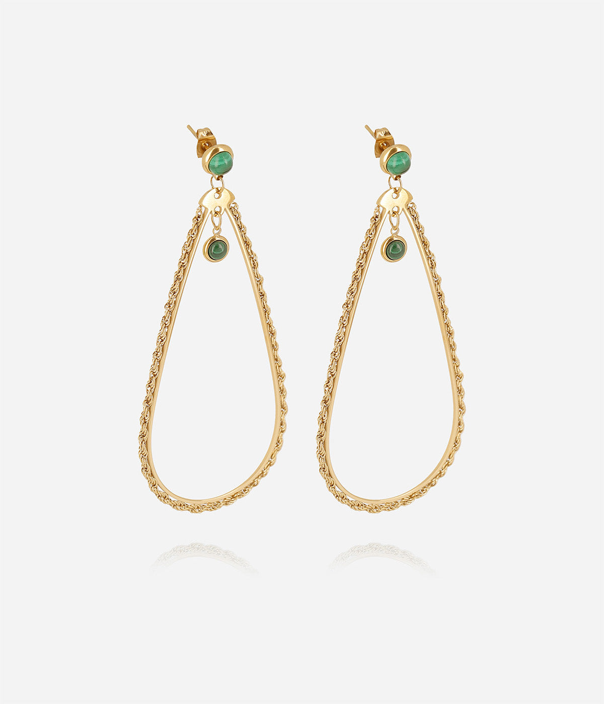 Boucles d'oreilles Iléna (Acier doré)