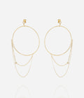 Boucles d'oreilles Amarante (Acier doré)
